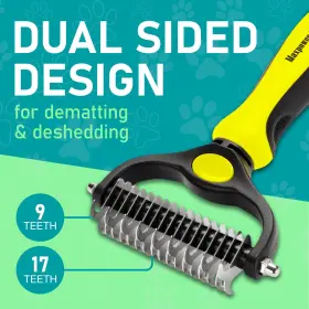 850050643104 MAXPOWER PLANET Pet Brush Double Shedding Rake #2