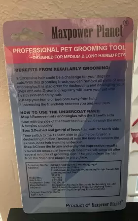 PGT-002B MAXPOWER PLANET Pet Brush Double Shedding Dematting #2
