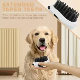 449018706559 MEETSTARS Cute Pet Bath Brush Hair Dog Scrubber #3