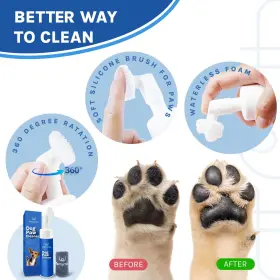 850052438128 MERRYMILO Dog Paw Cleaner Waterless Foam Rinse #2