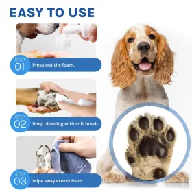 850052438128 MERRYMILO Dog Paw Cleaner Waterless Foam Rinse #3