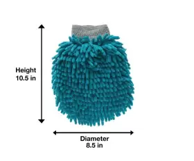 628043600539 MESSY MUTTS Microfiber Mitt Chenille Dog Shammy #2