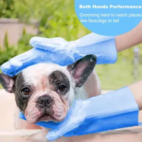 445028785738 METOPETS Pet Washing Gloves Gentle Silicone Dog #3