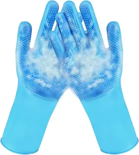 445028785738 METOPETS Pet Washing Gloves Gentle Silicone Dog