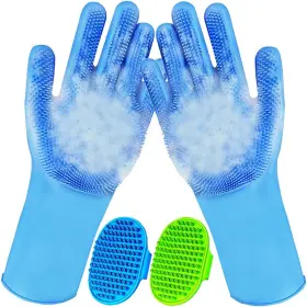 711181665581 METOPETS Dog Washing Gloves Bath Brush Cat