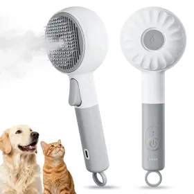 PS46 MEYCEMT Pet Brush Cats Dogs Steam Beauty Comb Spray