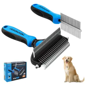 765093344287 MICAMACAPET Pet Set Shedding Brush Dematting