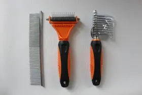 850007686888 MIGHTY PAW Dog Set Undercoat Dematting Rake Comb