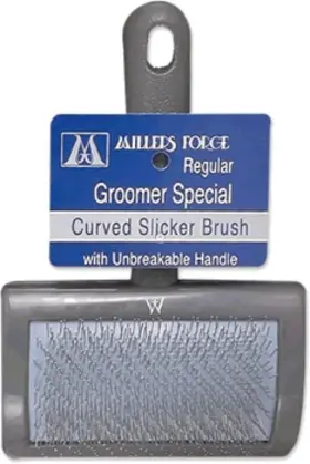 700580059855 MILLERS FORGE Steel Pins Curved Pet Slicker