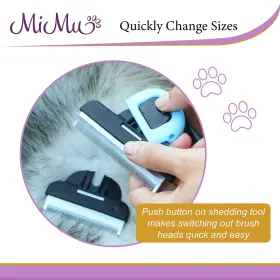 840145818012 MIMU Deshedding Dog Brush Set Interchangeable #3