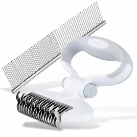 840145818043 MIMU Dog Deshedding Brush Handle Comb Shedding