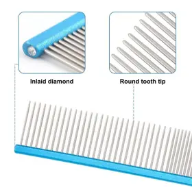 760606722033 MIOYOOW Dog Comb Removes Knots Steel Pet Rounde #3