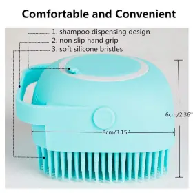221243293781 MISTHIS Dog Bath Brush Pet Massage Shampoo Si #2