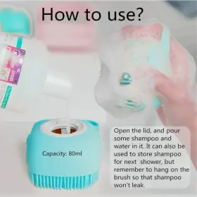 221243293781 MISTHIS Dog Bath Brush Pet Massage Shampoo Si #3