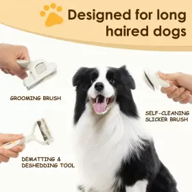 787942782187 MIU PET Haired Dog Cat Brush Kit #2