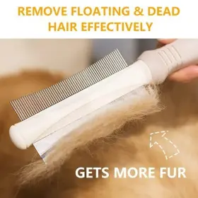 930286621405 MIU PET Dog Cat Deshedding Brush Comb Double #3