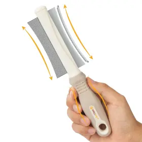 930286621405 MIU PET Dog Cat Deshedding Brush Comb Double
