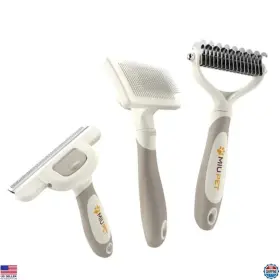 B09QLTG8FN MIU PET Haired Pets Deshedding Slicker Brush Set