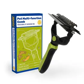 RG-J9TT-M15P MIYOKY Pet Deshedding Tool Undercoat Rake Brush