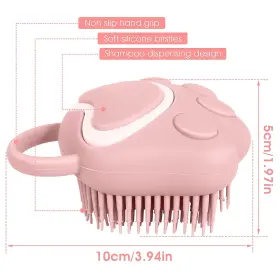 705353138744 MOLAIN Silicone Rubber Dog Cat Massage Brush Fur #2