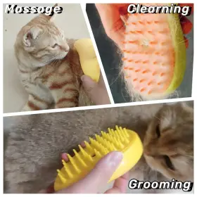 787477680354 MOUOGO Pet Steam Brush Hair Removal Dog Cats #2