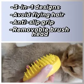 787477680354 MOUOGO Pet Steam Brush Hair Removal Dog Cats #3