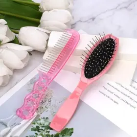 549116 MOZEAT LENS Wig Brush Set Steel Bristle Comb Cushion #3