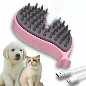 659675309224 MRHN Pink Cat Steam Brush Cleaning Steamy Pet
