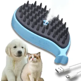 695845318658 MRHN Cat Steam Brush Cleaning Steamy Massage Pet