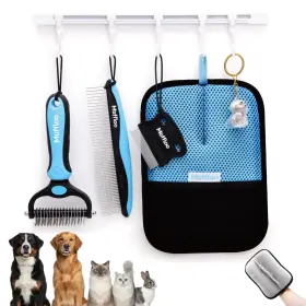 MU-001 MUFFLOO Pet Hair Removal Dematting Tools Dogs Cats Glo