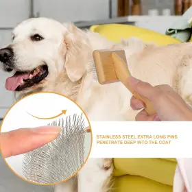 616833253256 MUSE IRIS Dog Cat Brush Pet Slicker Handle Shor #2