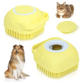 768490755571 MVNISE Bath Brush Silicone Massage Dog Cats Pet