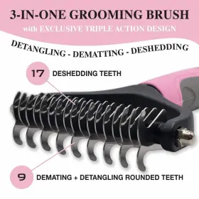 850050269267 MYLOV Pet Dog Cat Brush Detangling Dematting #3