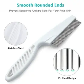 739713390763 NADUSEP Pet Comb Multifunctional Steel Flea Tea #3