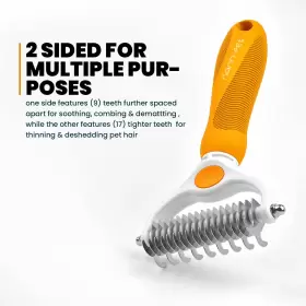 705514062437 NANN-PET Undercoat Rake Dogs Cats Detangling #3
