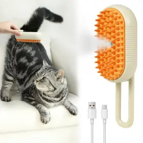 744111022246 NEPFAIVY Pet Steam Brush Cat Brushes Shedding