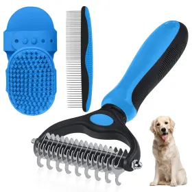 445014871896 NEYAKOPAW Double Pet Rake Desheddin Kit