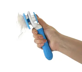 628068627108 NICE PAWS Cleaning Slicker Brush Pink Pet Bru