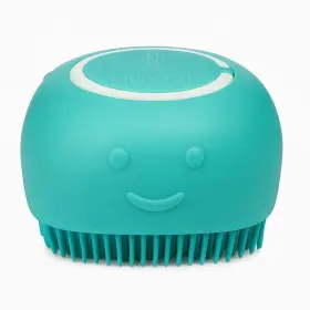 Niroccam 199284227811 Dog Bath Brush With Shampoo Dispenser Silicone Pet Small Blue