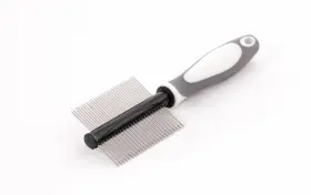 E8PCGB2S-GRW DOUBLE Pin Bristle Brush Comb Dogs Cats Gentle