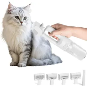 VACUUM-01-WHITE NOEMOCY Dog Shedding Cordless Sucti Kit