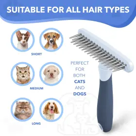 445043577578 NOMAD CO Dog Rake Deshedding Dematting Brush #3