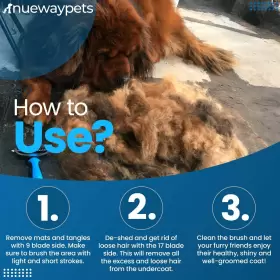 197644519705 NUEWAYPETS Reduce Shedding Fureverbrush Pro #3