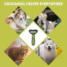 NV-002 NVNAN Pet Brush Undercoat Rake Dogs Cats Shedding #3
