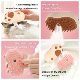 744759040848 NXVLTO Cat Steam Brush Steamy Silicone Cleaning #3
