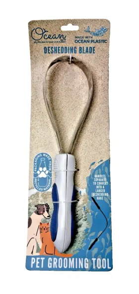 OPDSDB12 OCEAN PLASTIC Pet Deshedding Blade Tool Dog Cat