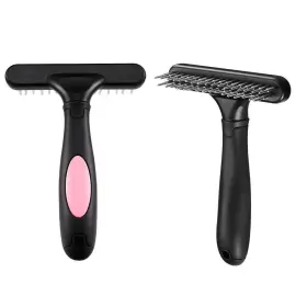 680727210953 ORDERMORE Pet Rake Double Row Pins Shedding Com #2
