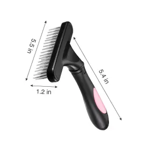 680727210953 ORDERMORE Pet Rake Double Row Pins Shedding Com #3