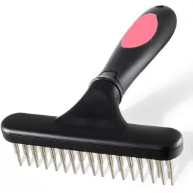 680727210953 ORDERMORE Pet Rake Double Row Pins Shedding Com