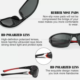 313095355338 ORDORA Mens Polarized Sunglasses Wrap Sports